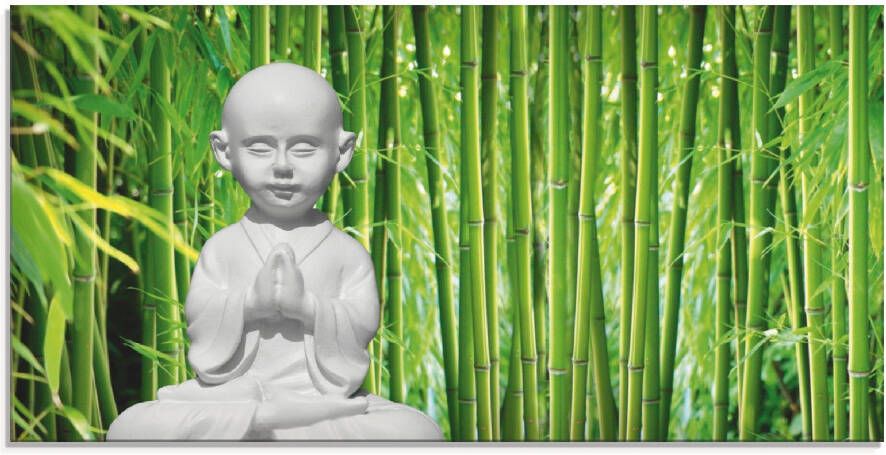 Artland Print op glas Boeddha met bamboe in verschillende maten - Foto 1