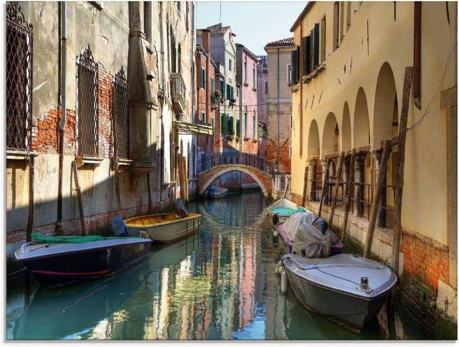 Artland Print op glas Boten op kanaal in Venetië - Foto 3