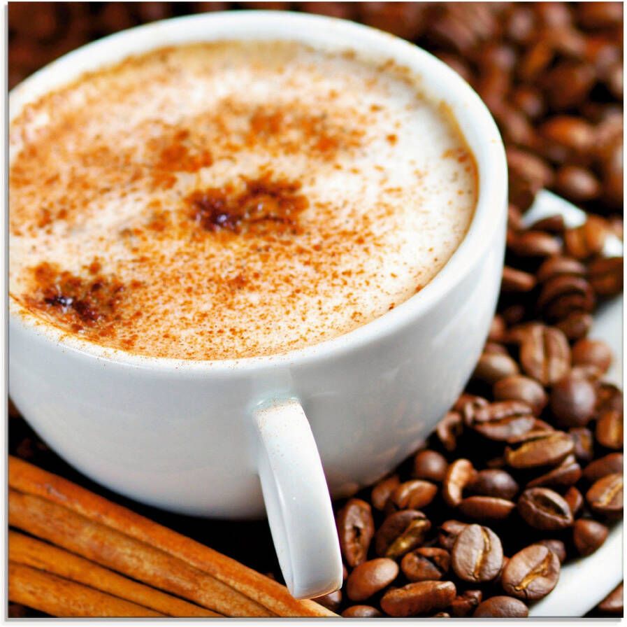 Artland Print op glas Cappuccino koffie in verschillende maten - Foto 3