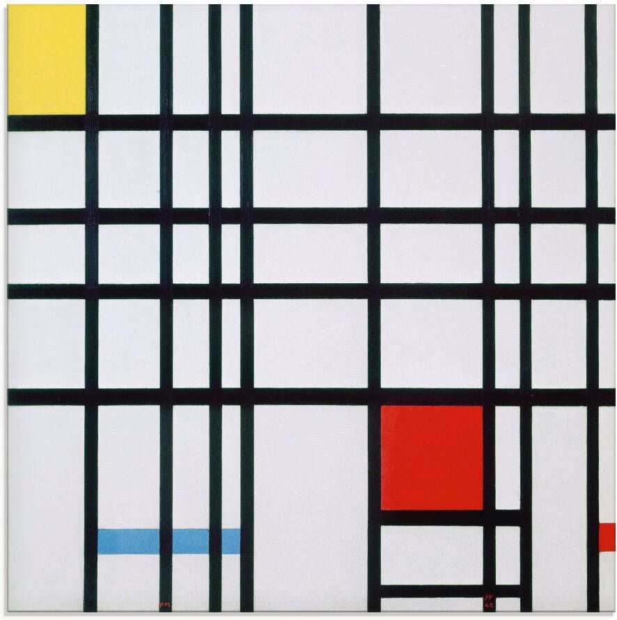 Artland Print op glas Compositie met rood blauw en geel. - Foto 4