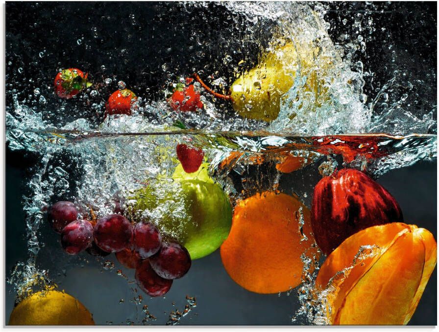 Artland Print op glas Fruit in opspattend water - Foto 5