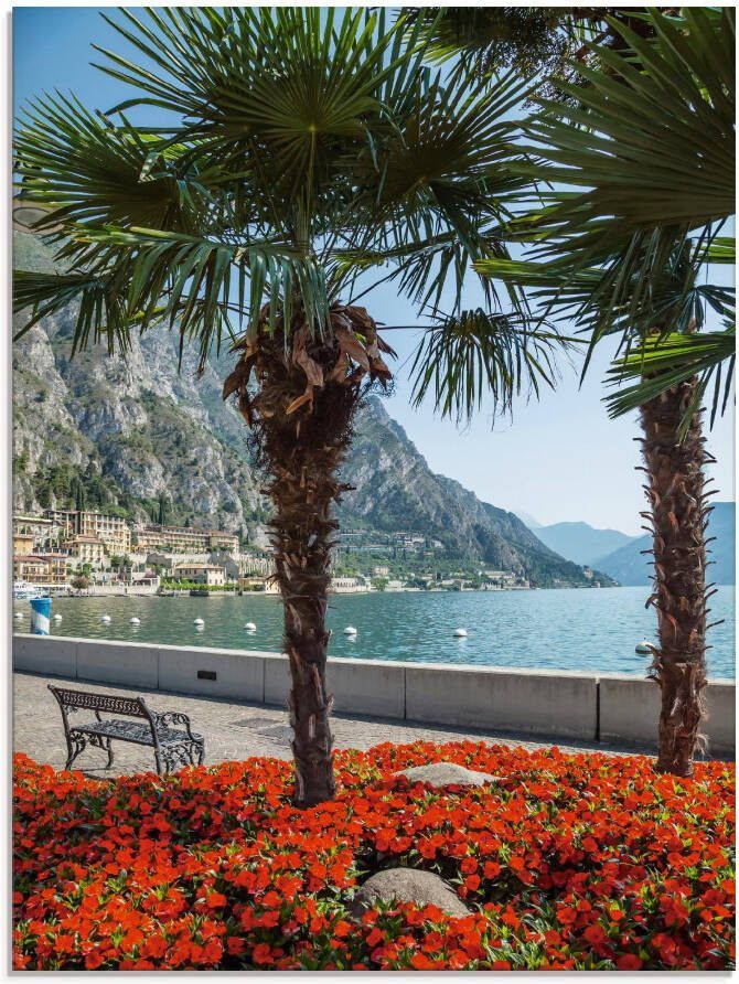 Artland Print op glas Gardameer Limone sul in verschillende maten - Foto 6
