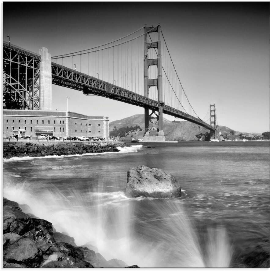 Artland Print op glas Golden Gate Bridge met branding - Foto 4