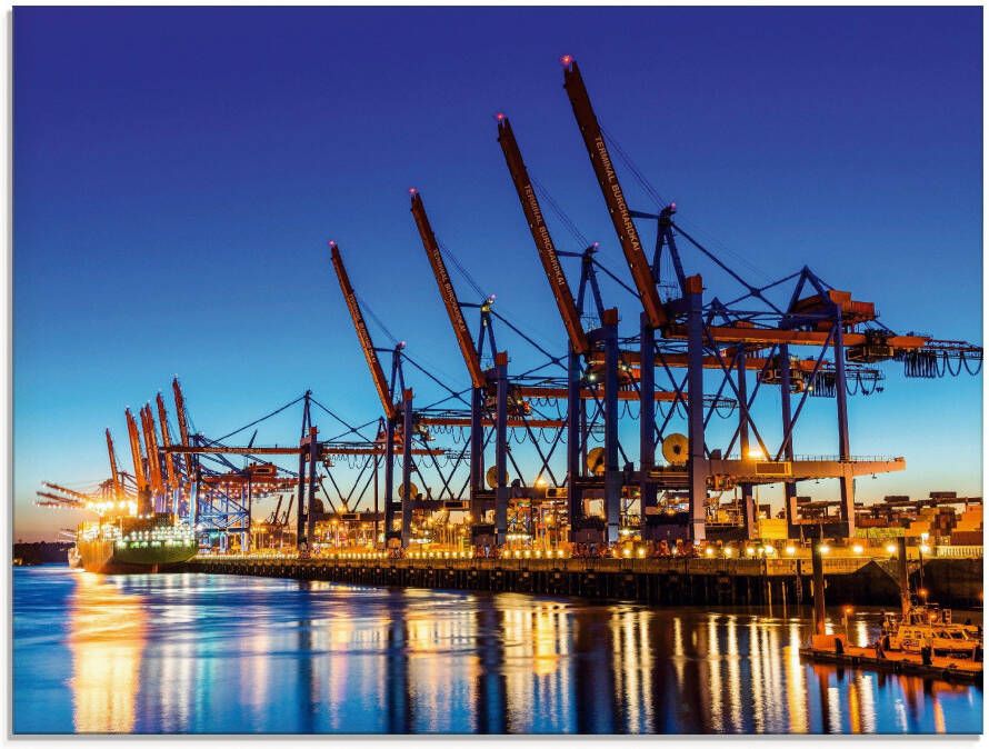 Artland Print op glas Hamburg Containerhaven