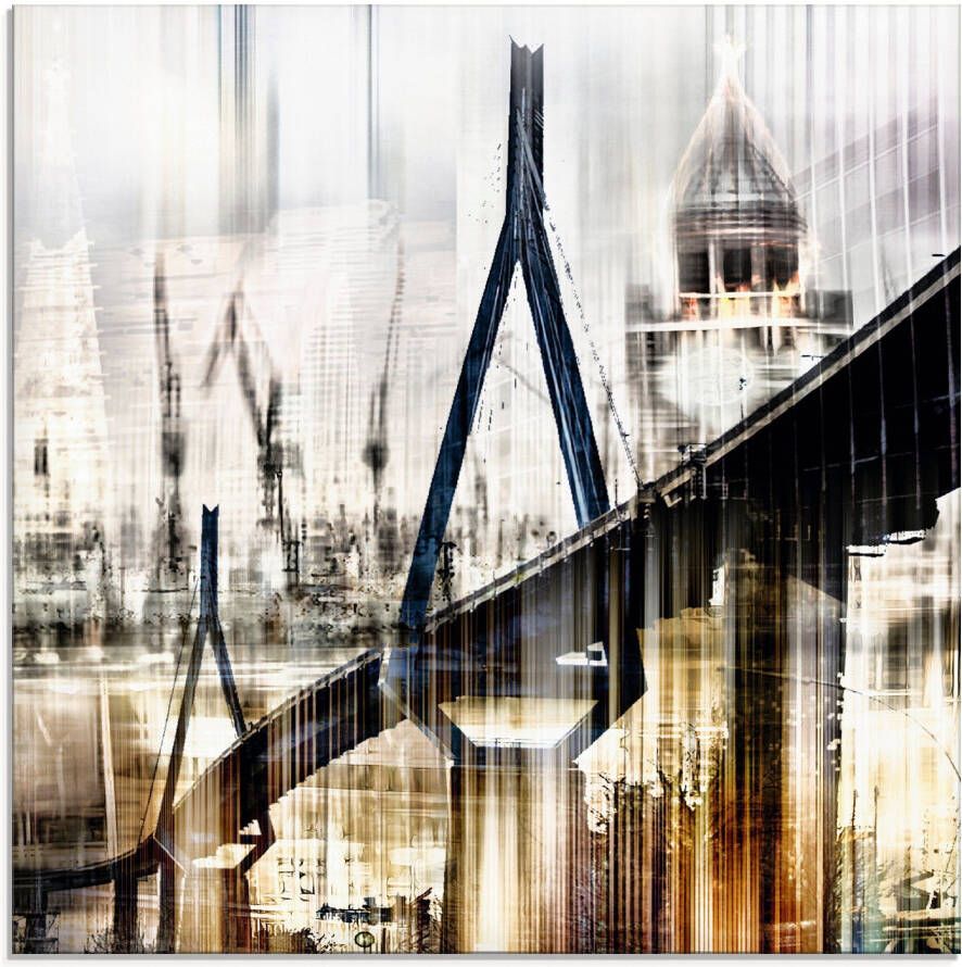 Artland Print op glas Hamburg Skyline collage III - Foto 4
