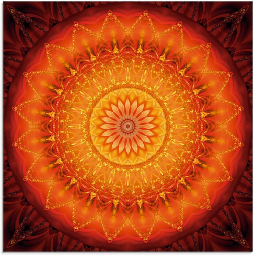 Artland Print op glas Mandala energie 1 in verschillende maten - Foto 1