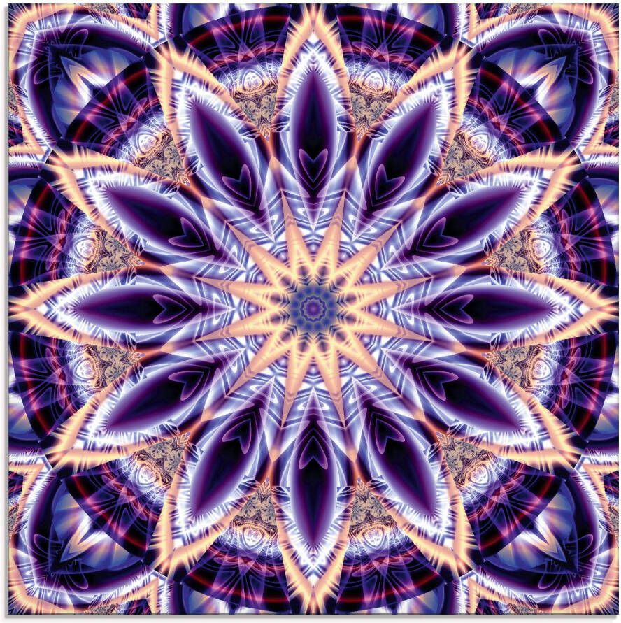 Artland Print op glas Mandala ster paars in verschillende maten - Foto 4