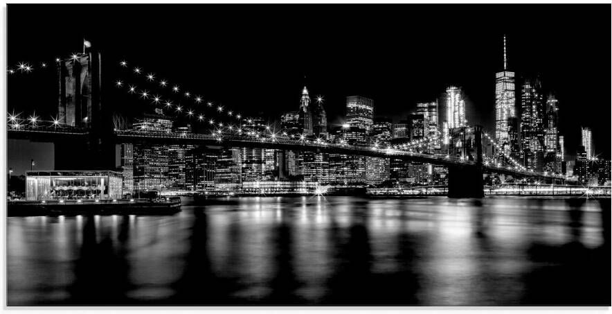Artland Print op glas Manhattan skyline & Brooklyn Bridge - Foto 4