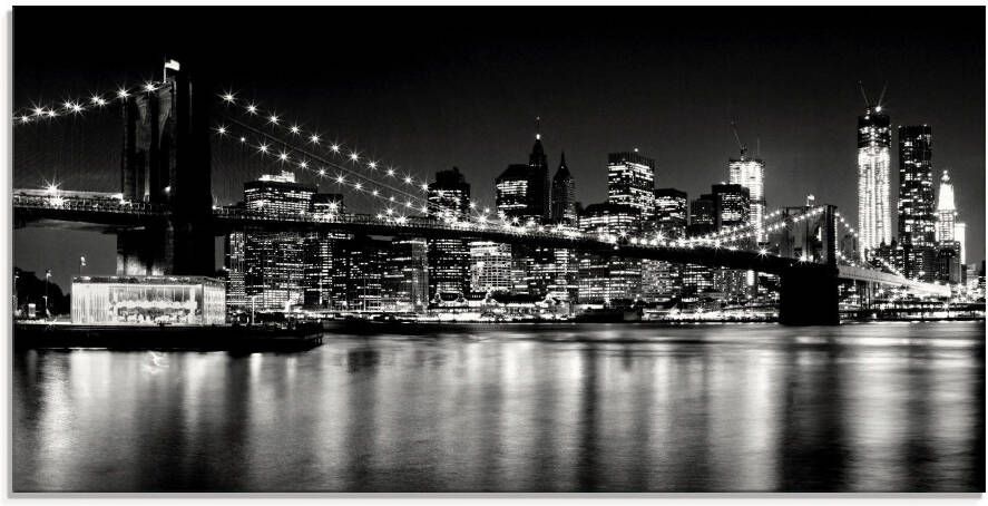 Artland Print op glas Nachtelijke skyline Manhattan I - Foto 4