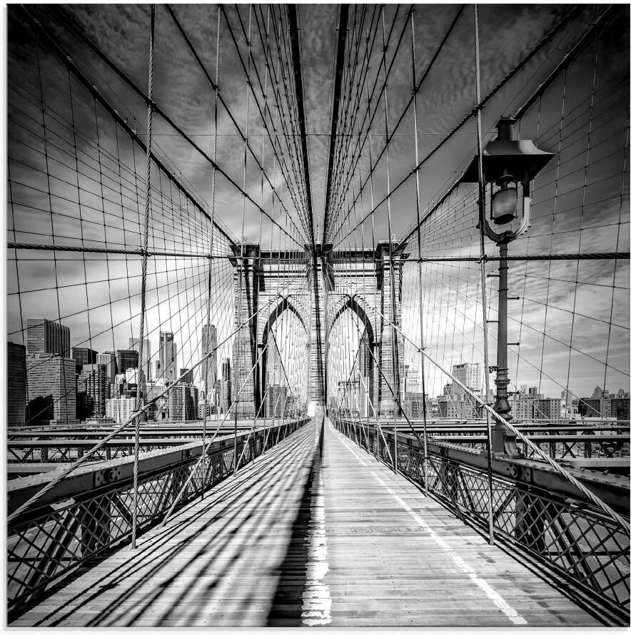 Artland Print op glas New York City Brooklyn Bridge - Foto 4