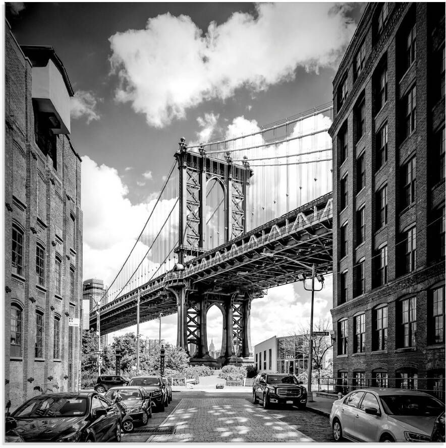 Artland Print op glas New York City Manhattan Bridge I