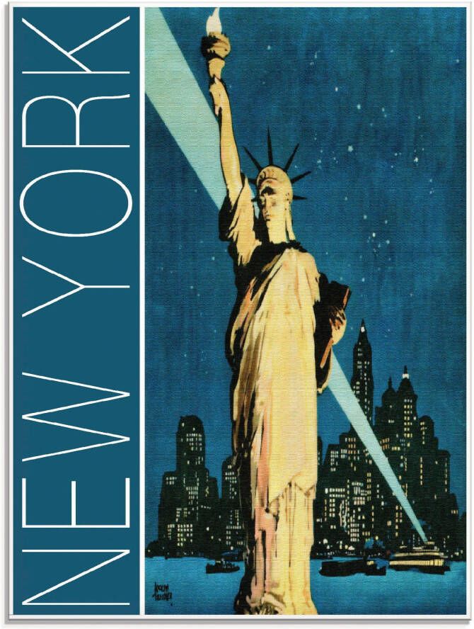 Artland Print op glas New York vintage reisaffiche - Foto 6