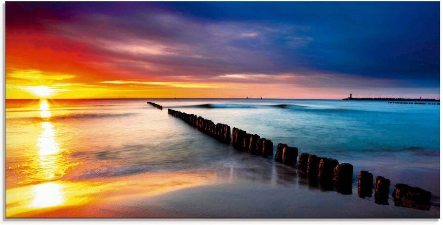 Artland Print op glas Oostzee met mooie zonsopkomst - Foto 5