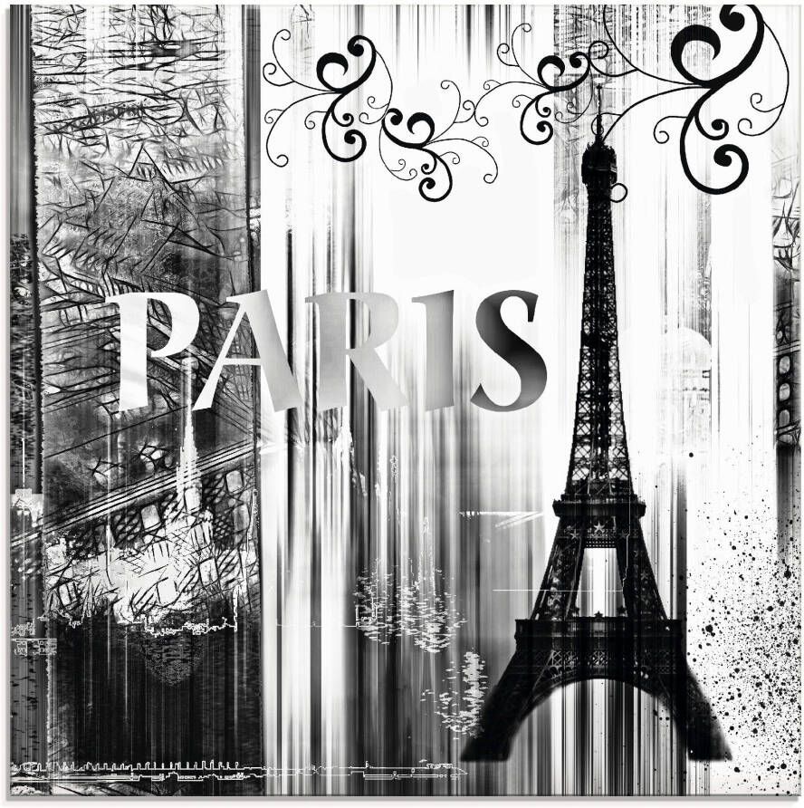 Artland Print op glas Parijs Wereldstad abstracte collage 04 - Foto 1