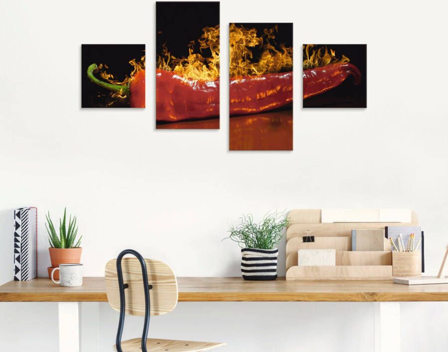 Artland Print op glas Rode hete chilipeper in verschillende maten - Foto 3