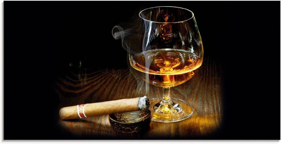Artland Print op glas Sigaar en cognac in verschillende maten - Foto 3