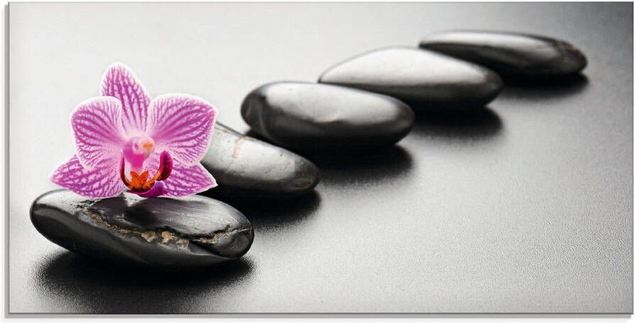 Artland Print op glas Spa-concept met zen stenen en orchidee - Foto 3