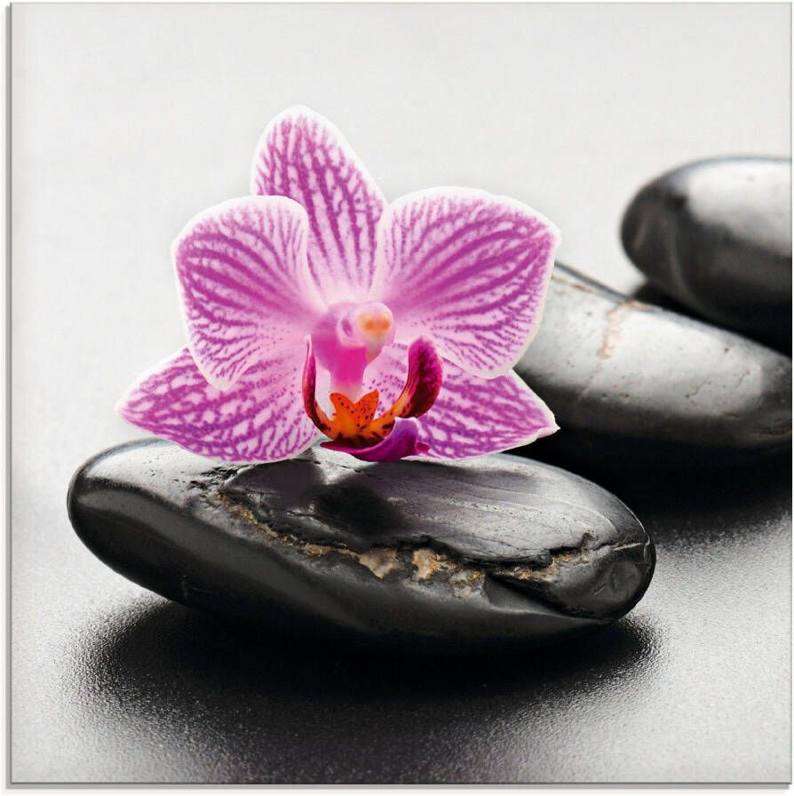 Artland Print op glas Spa-concept met zen stenen en orchidee - Foto 3
