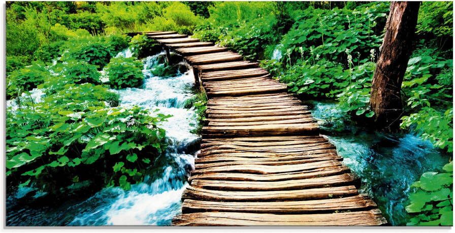 Artland Print op glas Houten brug in verschillende maten - Foto 5