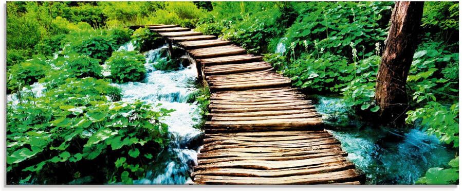 Artland Print op glas Houten brug in verschillende maten - Foto 5