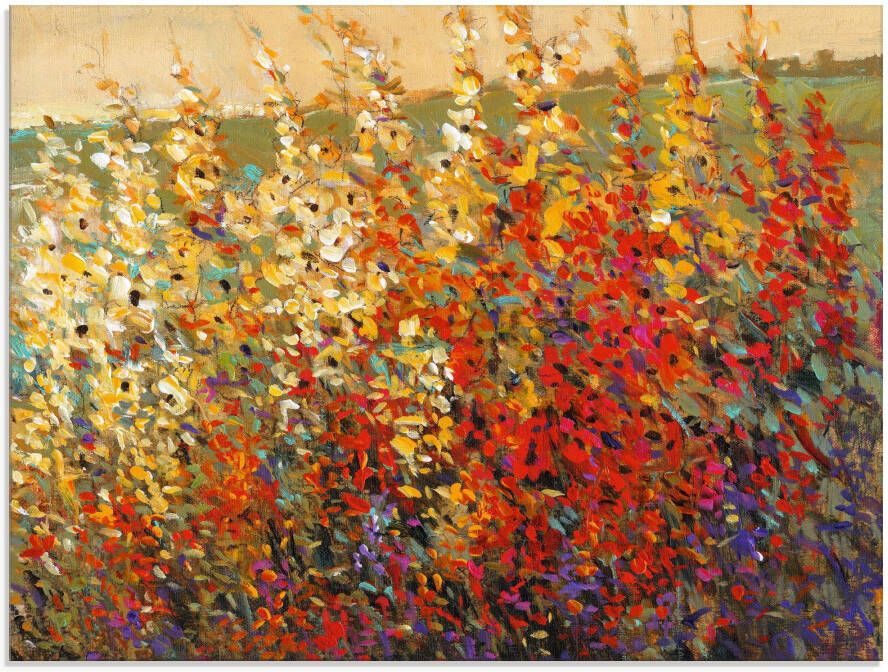 Artland Print op glas Veld met herfstbloemen I - Foto 1
