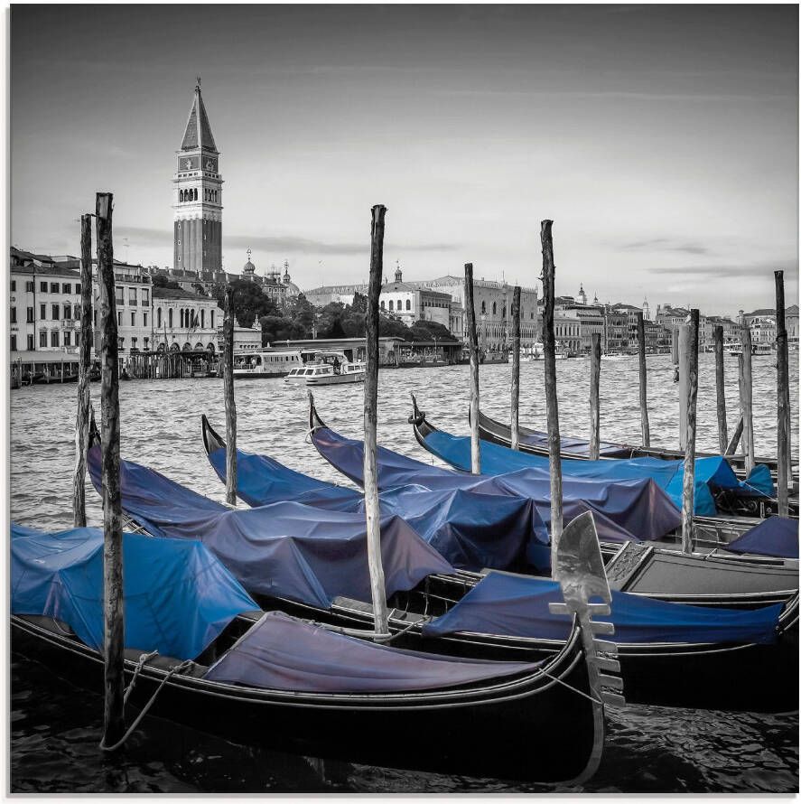 Artland Print op glas Venetië Canal Grande & Markustoren I