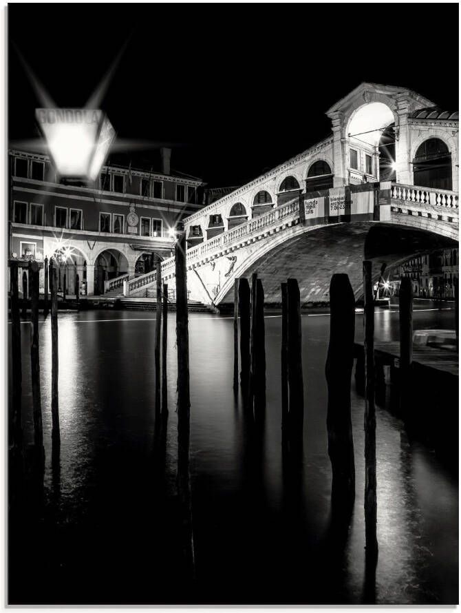 Artland Print op glas Venetië Canal Grande & Rialto brug I - Foto 4