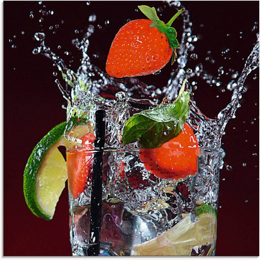 Artland Print op glas Verse fruitcocktail I in verschillende maten