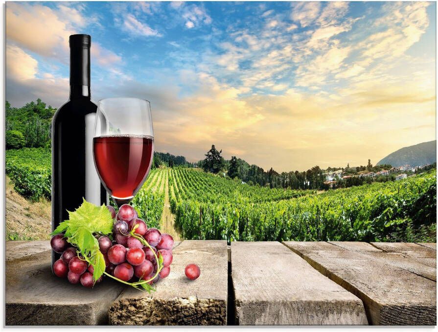Artland Print op glas Wijn voor wijnbergen in verschillende maten - Foto 3