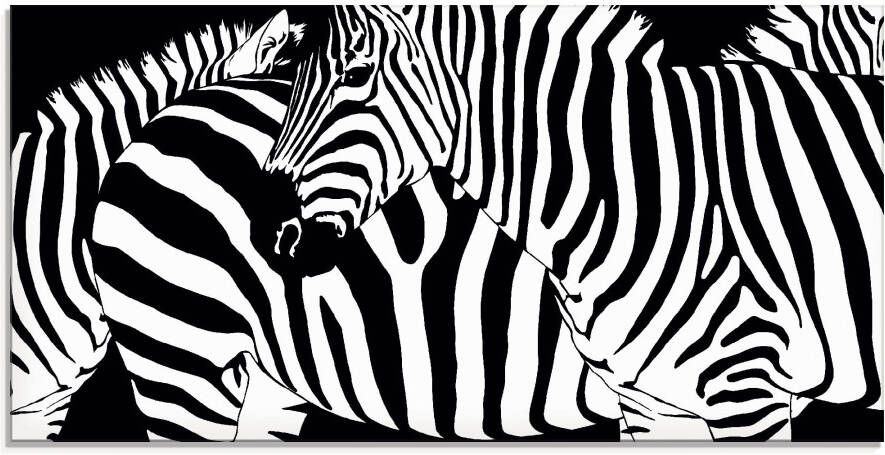 Artland Print op glas Zebrastrepen in verschillende maten - Foto 4