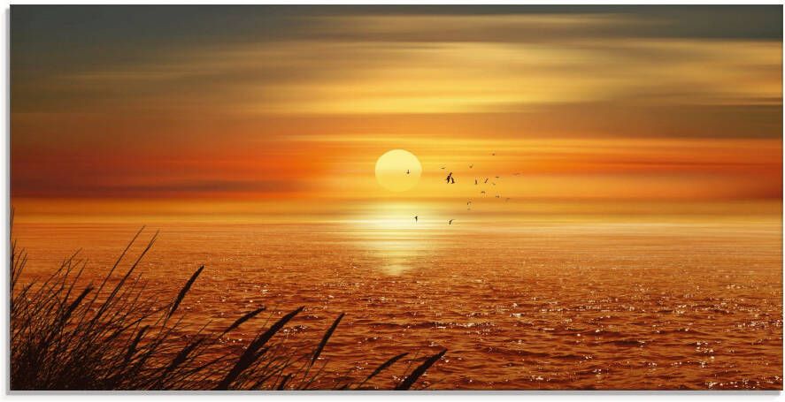 Artland Print op glas Zonsondergang boven de zee - Foto 4