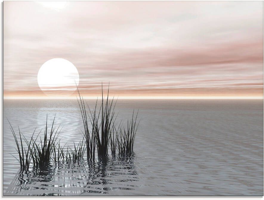 Artland Print op glas Zonsondergang met riet - Foto 6