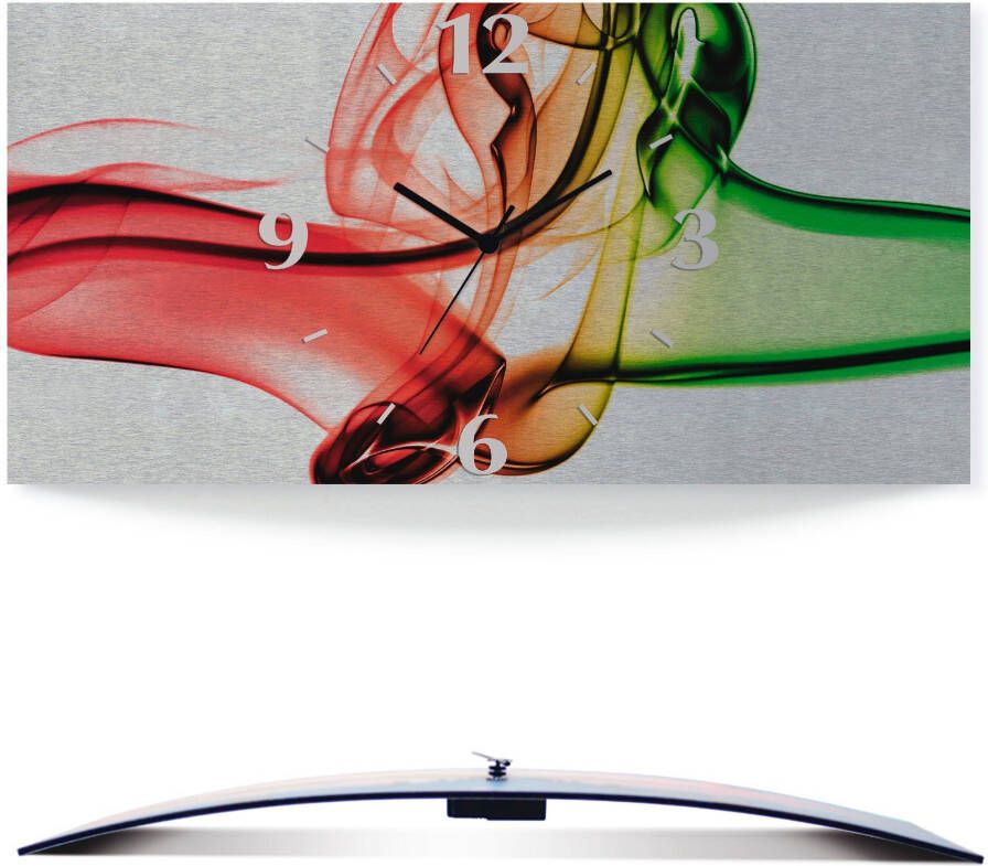 Artland Wandklok Botsing van rood en groen 3d-look geschulpt met kwarts- of radiografisch uurwerk verschillende maten - Foto 9