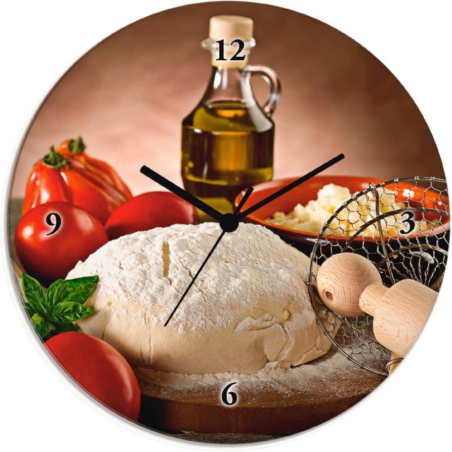 Artland Wandklok Deeg voor pizza optioneel verkrijgbaar met kwarts- of radiografisch uurwerk geruisloos zonder tikkend geluid - Foto 8