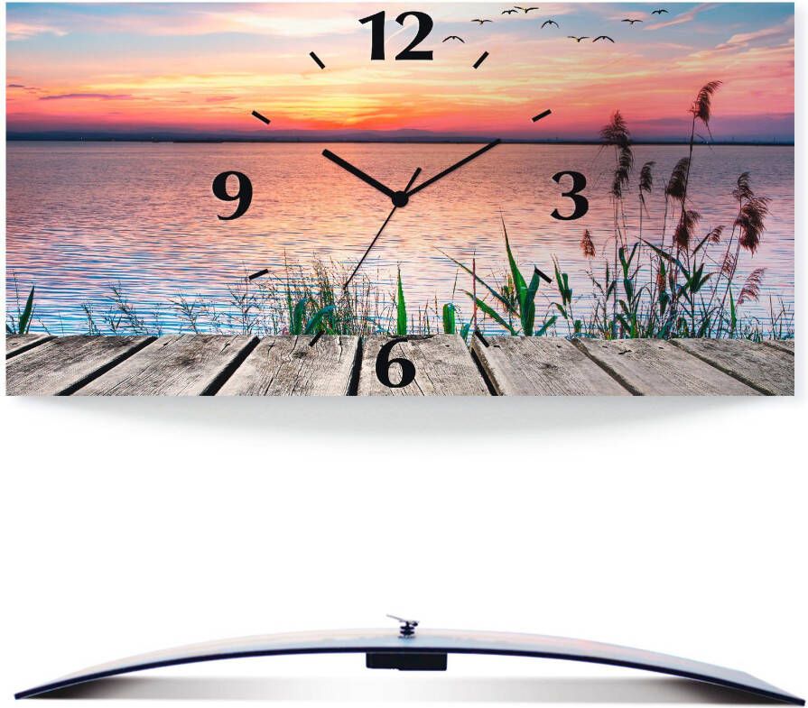 Artland Wandklok Het meer in de kleuren van de wolken 3d-look geschulpt met kwarts- of radiografisch uurwerk verschillende maten - Foto 7