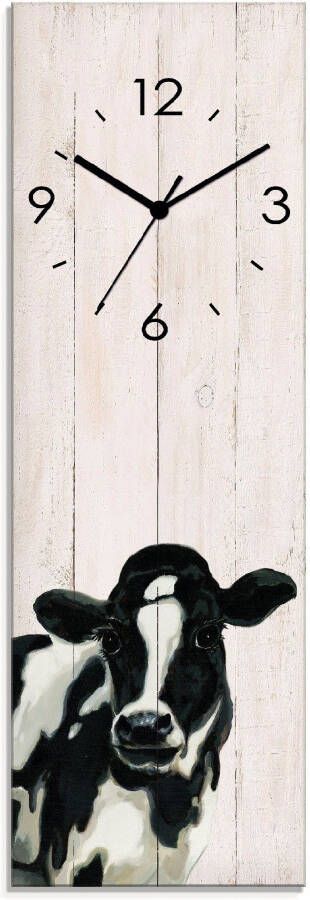 Artland Wandklok Koe (in hout-look) optioneel verkrijgbaar met kwarts- of radiografisch uurwerk geruisloos zonder tikkend geluid - Foto 8