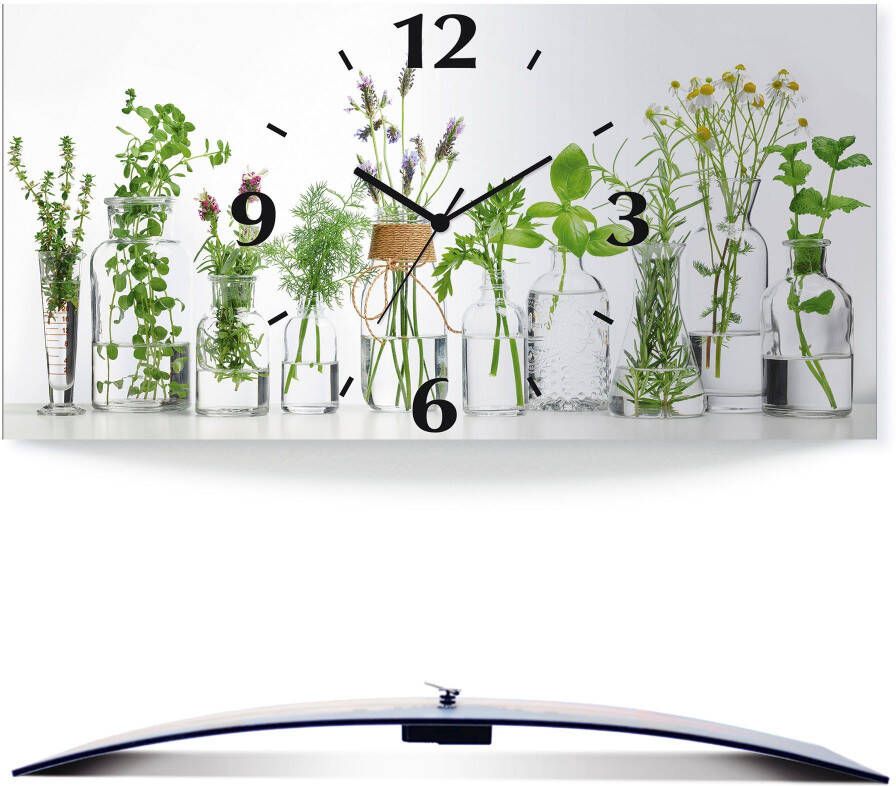 Artland Wandklok Oliën met kruiden 3d-look geschulpt met kwarts- of radiografisch uurwerk verschillende maten - Foto 6