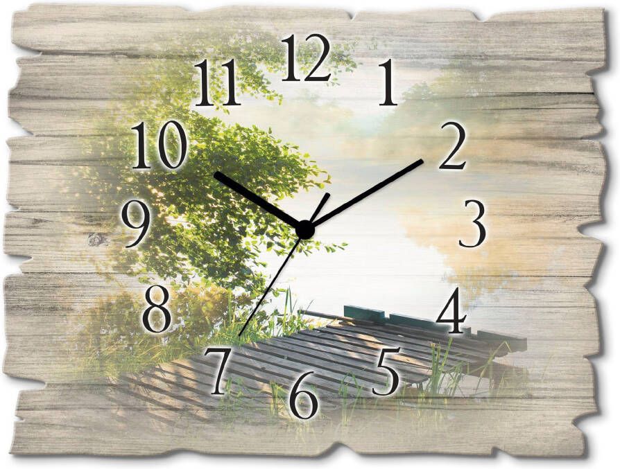 Artland Wandklok Stijger in de ochtend optioneel verkrijgbaar met kwarts- of radiografisch uurwerk geruisloos zonder tikkend geluid - Foto 8