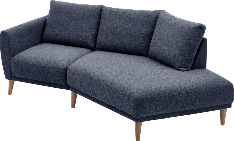 ATLANTIC home collection 2 5-zitsbank Elvis Hoekbank met open einde in Scandinavische stijl massief houten poten - Foto 4