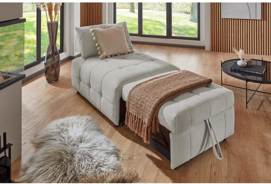 ATLANTIC home collection Bank Fabio Slaapstoel met zitdiepteverstelling - Foto 5