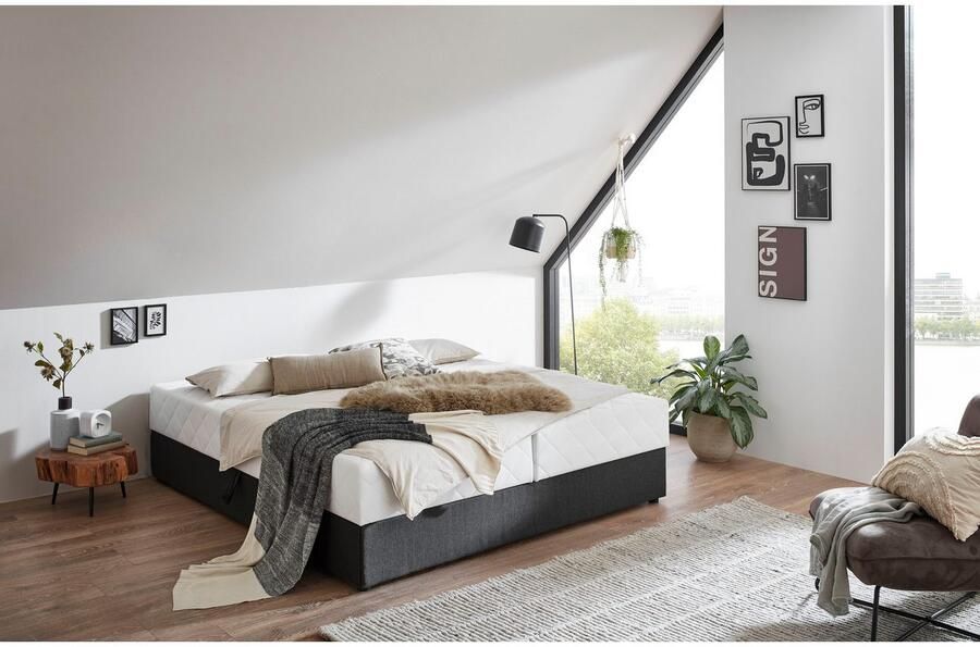 ATLANTIC home collection Boxspring BELINA met pocketveringmatras en ruime bedlade - Foto 3