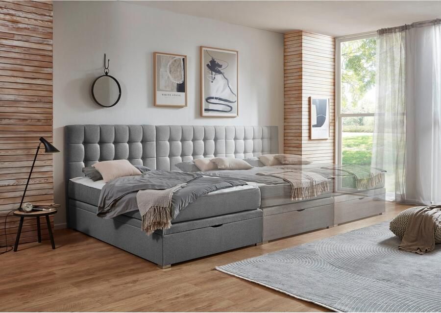 ATLANTIC home collection Boxspring Riona uitbreidbaar naar een dubbel- en familiebad keuze uit 120x200cm pocketveringmatras of zonder matras - Foto 3