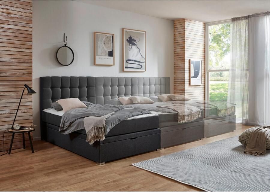 ATLANTIC home collection Boxspring Riona uitbreidbaar naar een dubbel- en familiebad keuze uit 120x200cm pocketveringmatras of zonder matras - Foto 3