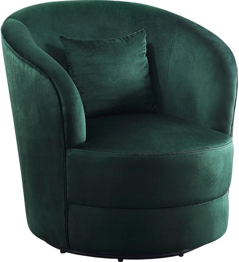 ATLANTIC home collection Draaibare fauteuil Colin 360° vrij draaiend in fluwelen hoes incl. sierkussen - Foto 2