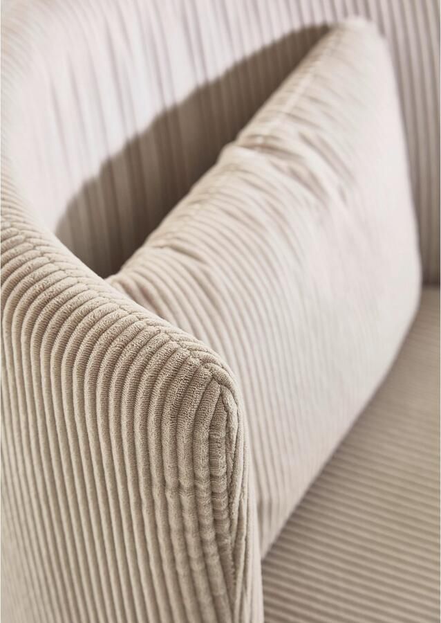 ATLANTIC home collection Draaibare fauteuil KENO 360-graden draaibare cord fauteuil incl. een sierkussen in originele stof - Foto 3