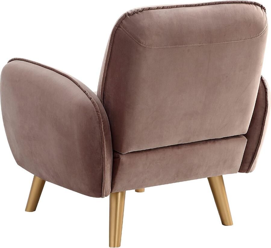 ATLANTIC home collection Fauteuil Ben met nosagvering incl. sierkussens en goudkleurige massief houten poten - Foto 5