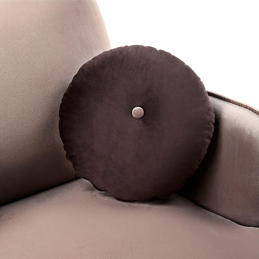 ATLANTIC home collection Fauteuil Ben met nosagvering incl. sierkussens en goudkleurige massief houten poten - Foto 2