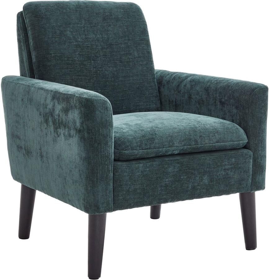ATLANTIC home collection Fauteuil Kimmy met chenillebekleding vrij plaatsbaar hoog zitcomfort - Foto 3