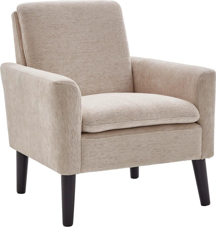 ATLANTIC home collection Fauteuil Kimmy met chenillebekleding vrij plaatsbaar hoog zitcomfort - Foto 5
