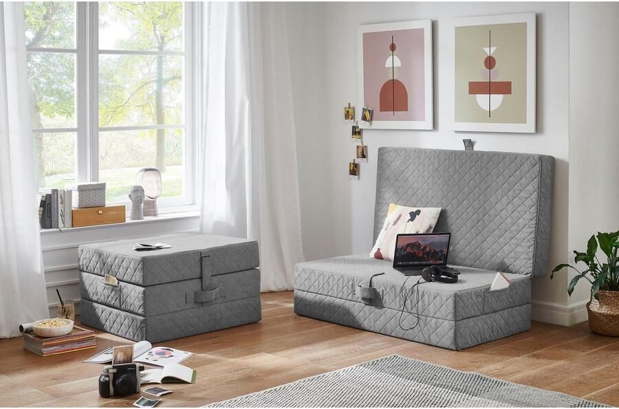 ATLANTIC home collection Fauteuil LENNY Fauteuil als opvouwbaar matras met slaapfunctie - Foto 6